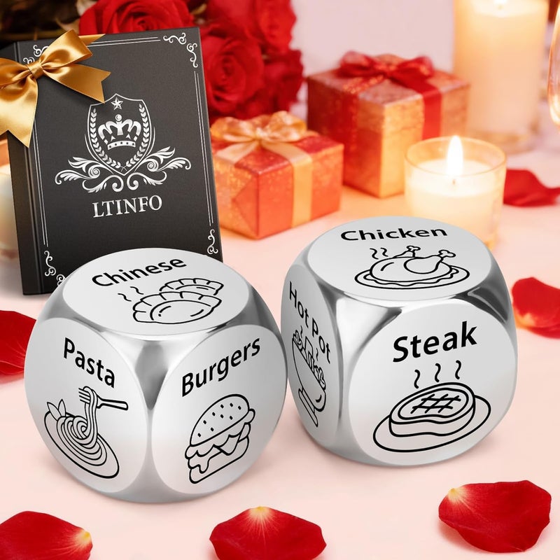 LTINFO Valentines Day Gifts for Him Her, Date Night Food Dice, Anniversary Valentines Day Gifts for Him/Her, Gifts for Men/Women/Boyfriend/Girlfriend - Image 1